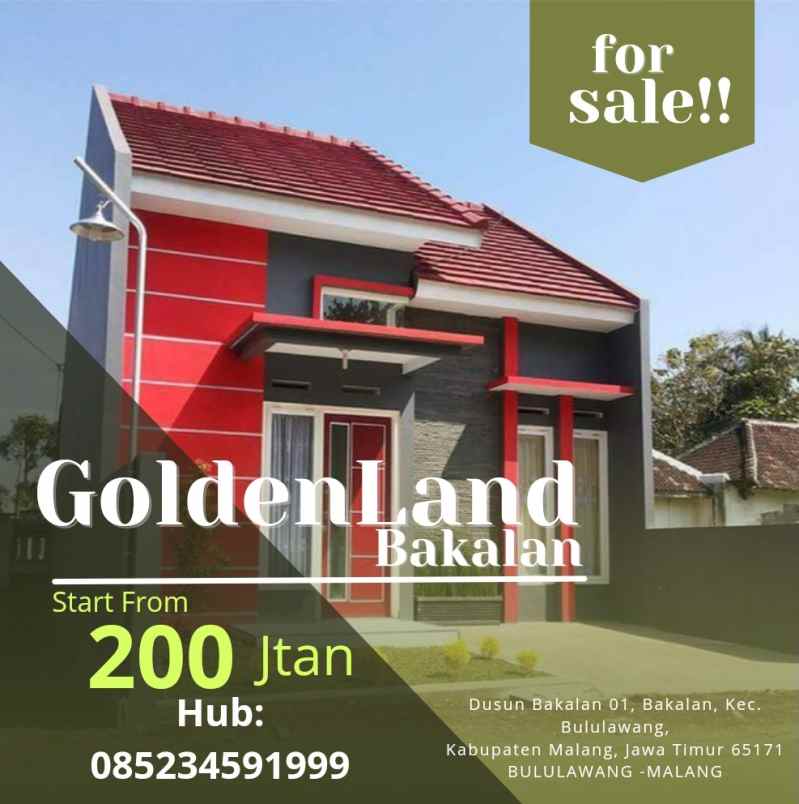 hunian goldenland bakalan bululawang malang