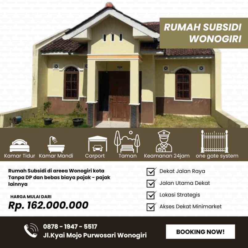 hunian subsidi wonogiri kota murah