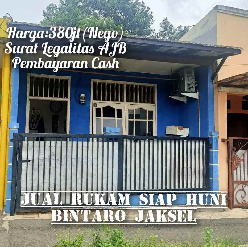 jual rukam 1 lantai siap huni