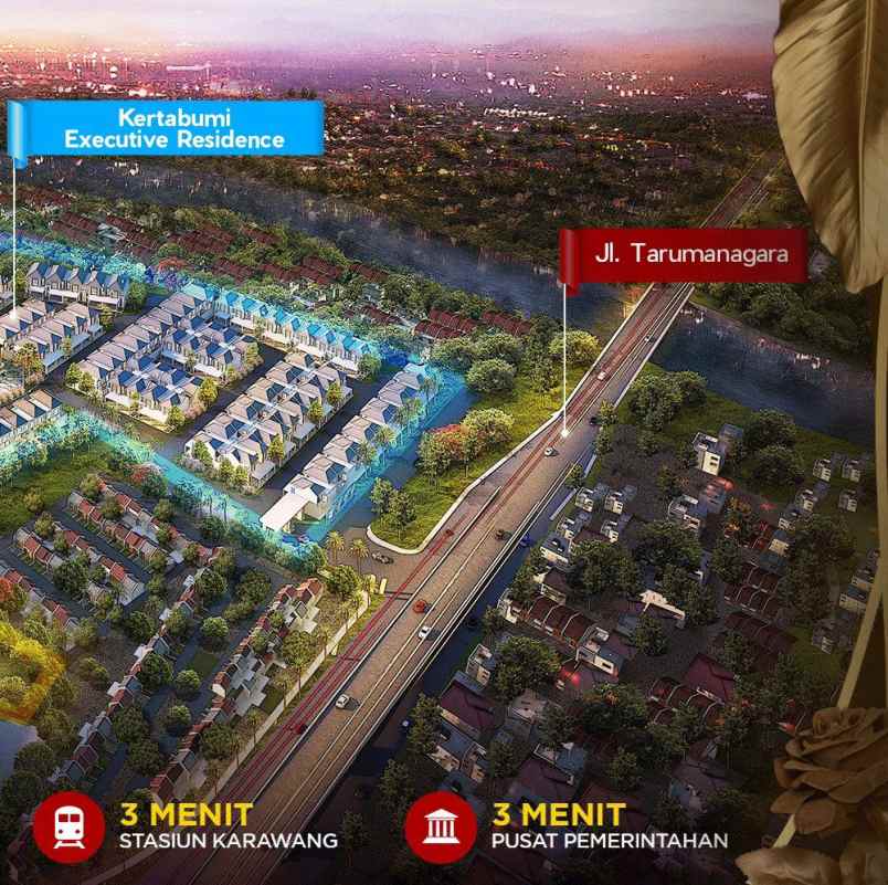 jual rumah baru mewah sultan di karawang