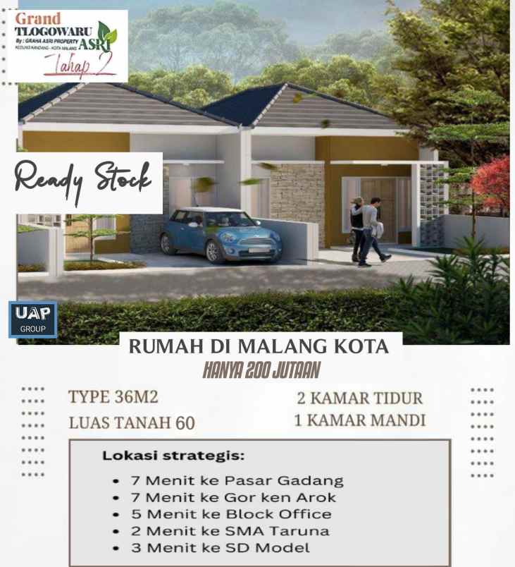 jual rumah di kota malang cuma 200 jutaan saja