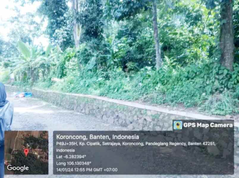 jual tanah 3 270 m2 di karoncong pandeglang banten