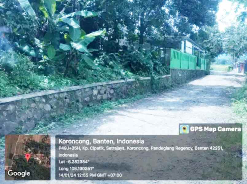 jual tanah 3 270 m2 di karoncong pandeglang banten