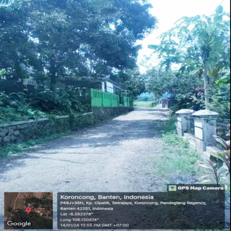 jual tanah 3 270 m2 di karoncong pandeglang banten