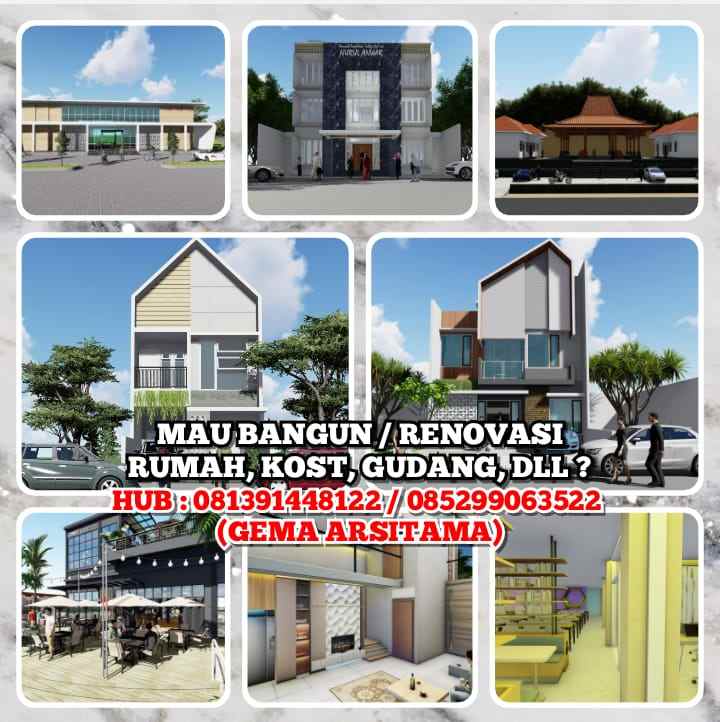 mau bangun renovasi rumah kost gudang dll h