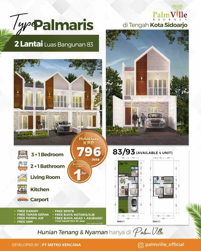 palm ville buduran sidoarjo kota