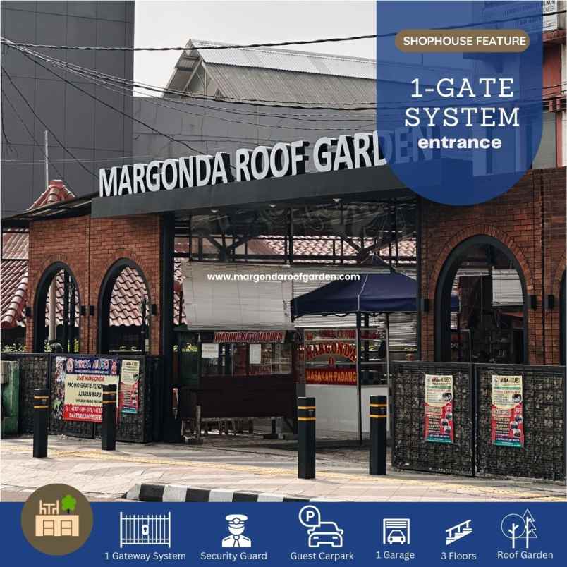 ruko margonda roof garden ready 3 units