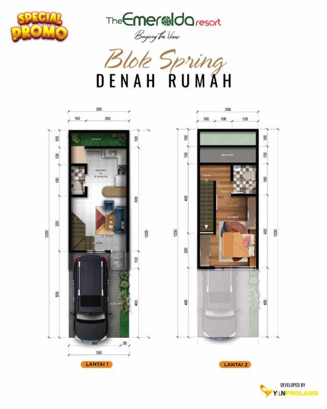 rumah 2 lantai 300 jutaan di bandung