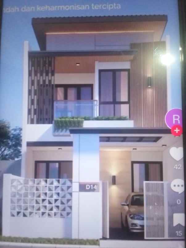 rumah 2 lantai di dalam cluster