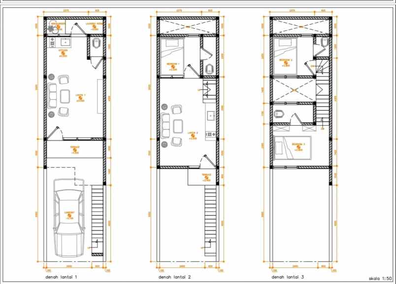 rumah 3 lantai harga 1 lantai untuk 3 unit minggu ini