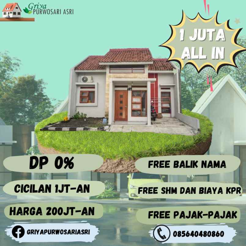 rumah all in 1jt bebas biaya biaya