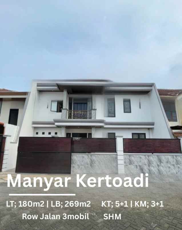 rumah baru manyar kertoadi surabaya timur lt 200m2