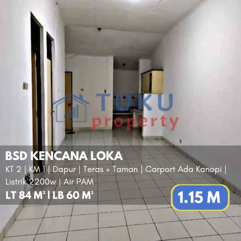 rumah bsd kencana loka serpong 1 15m