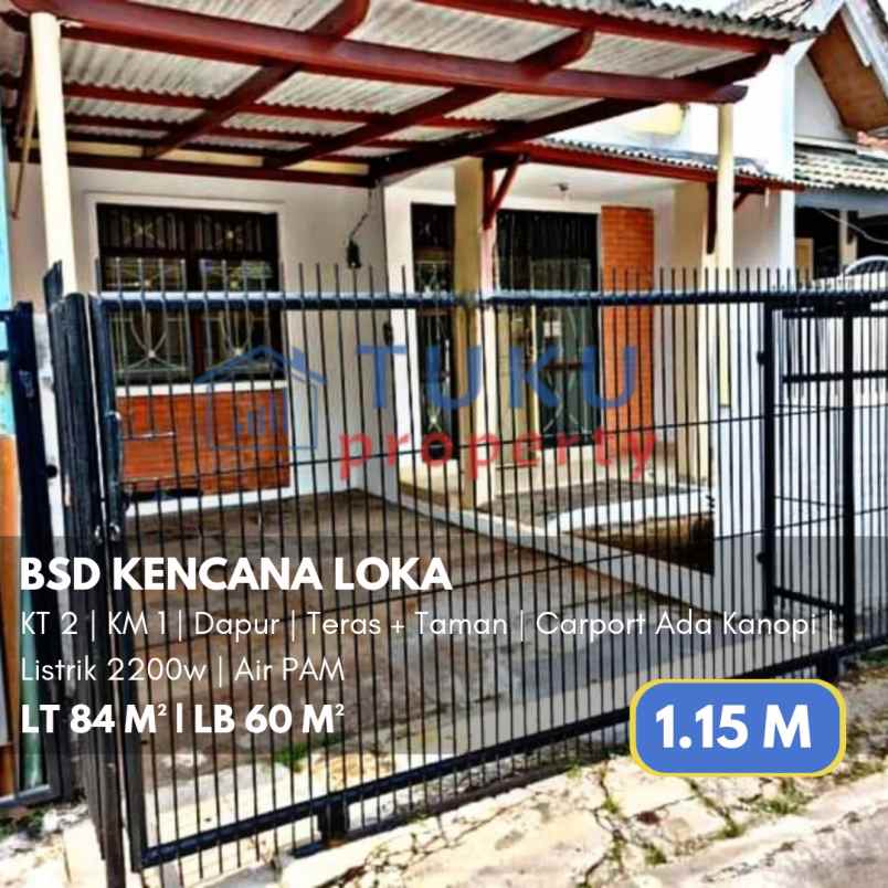 rumah bsd kencana loka serpong 1 15m