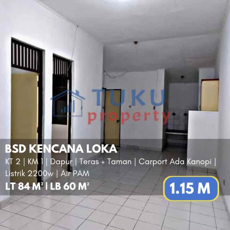 rumah bsd kencana loka serpong 1 15m