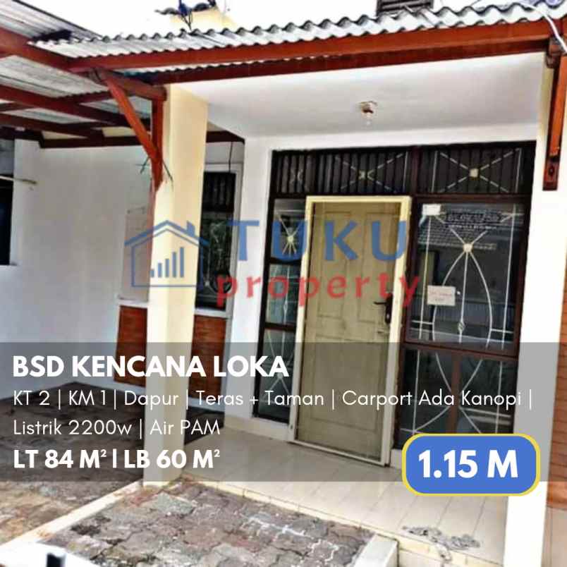 rumah bsd kencana loka serpong 1 15m