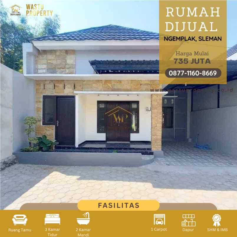 rumah cantik dalam mini cluster di utara maguwoharjo