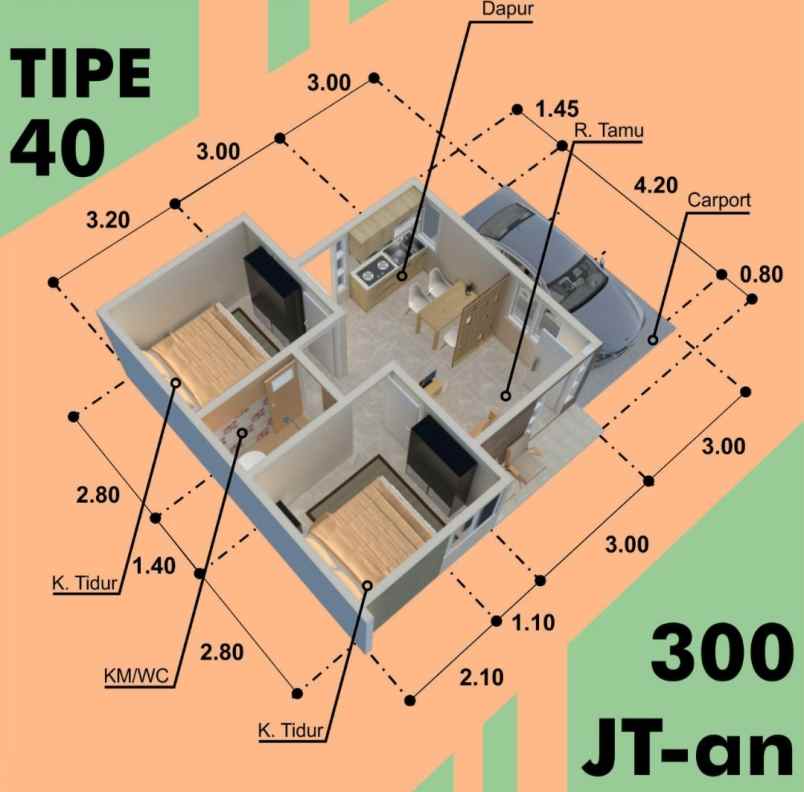 rumah cantik termurah dekat kampus isi yogyakarta