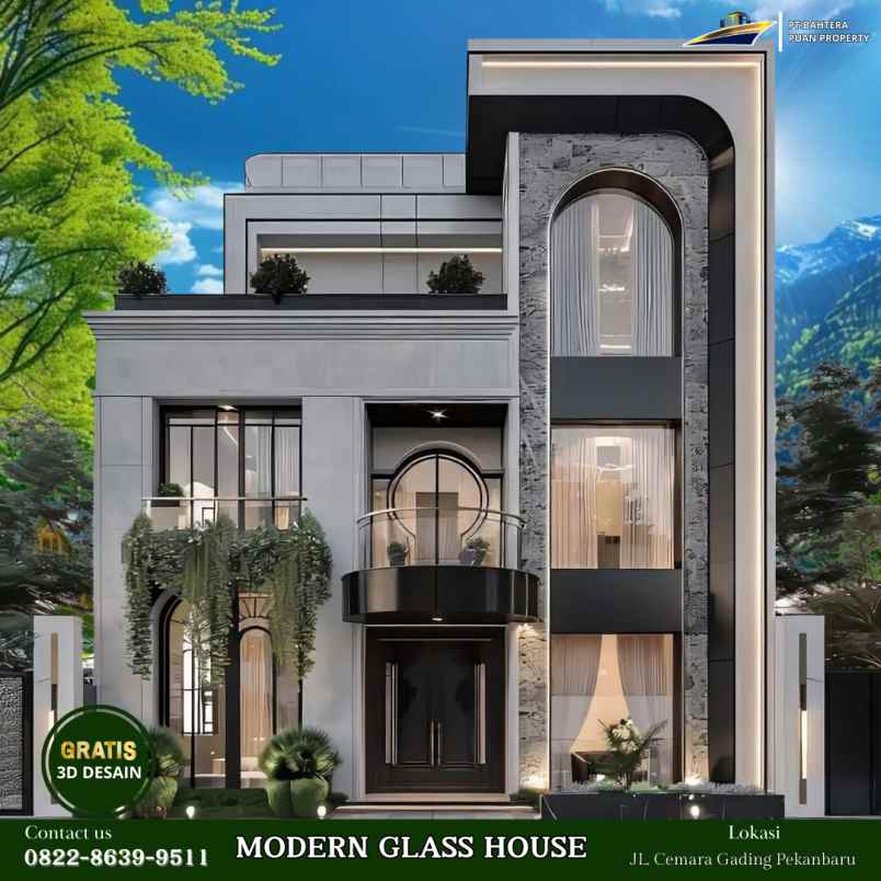 rumah dengan fasilitas modern di pekanbaru