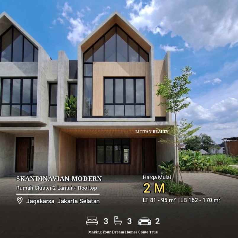 rumah jagakarsa skandinavian modern dalam premium area