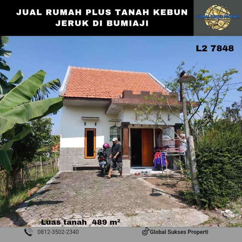 rumah luas dan murah bonus kebun jeruk di bumiaji batu
