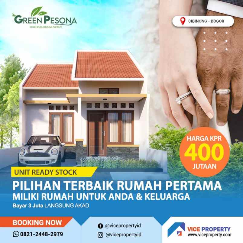 rumah ready di cilodong pondok rajeg tanpa dp