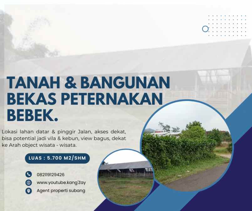 tanah bangunan peteranakan bebek ciater subang