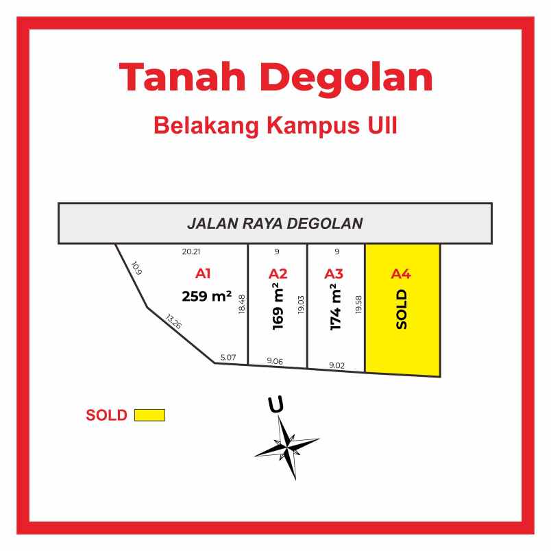 tanah dekat kampus uii dijual tanah strategis sleman