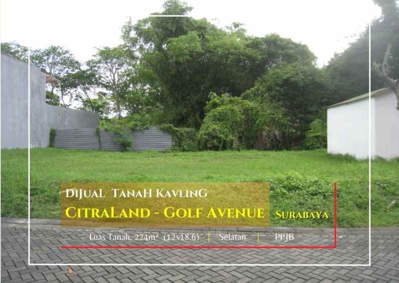 tanah di golf avenue citraland surabaya