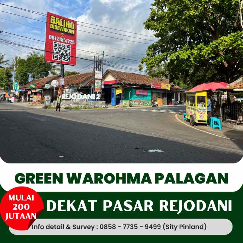 tanah kaveling dekat pasar rejodani jl palagan km 10