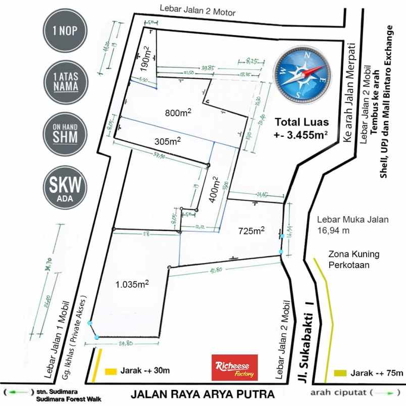 tanah kavling di serua indah ciputat tangerang selatan