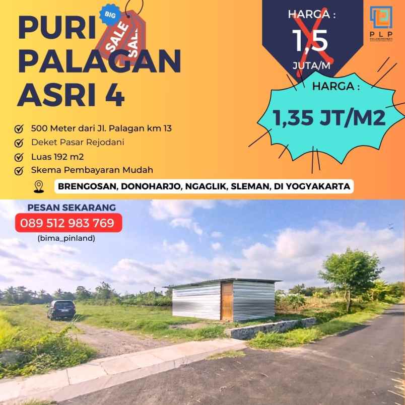 tanah murah area jalan palagan km 13