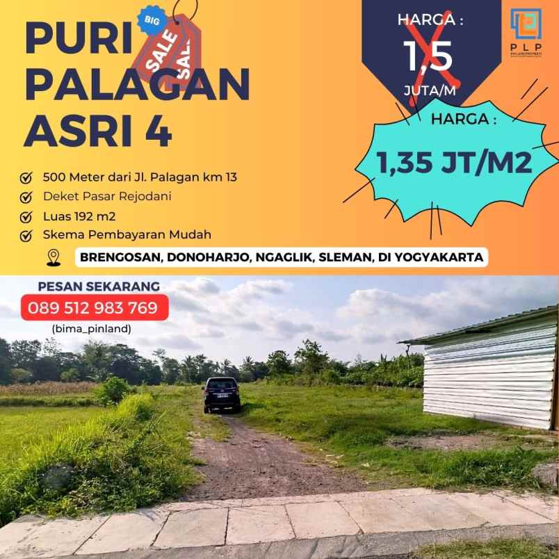 tanah murah area jalan palagan km 13