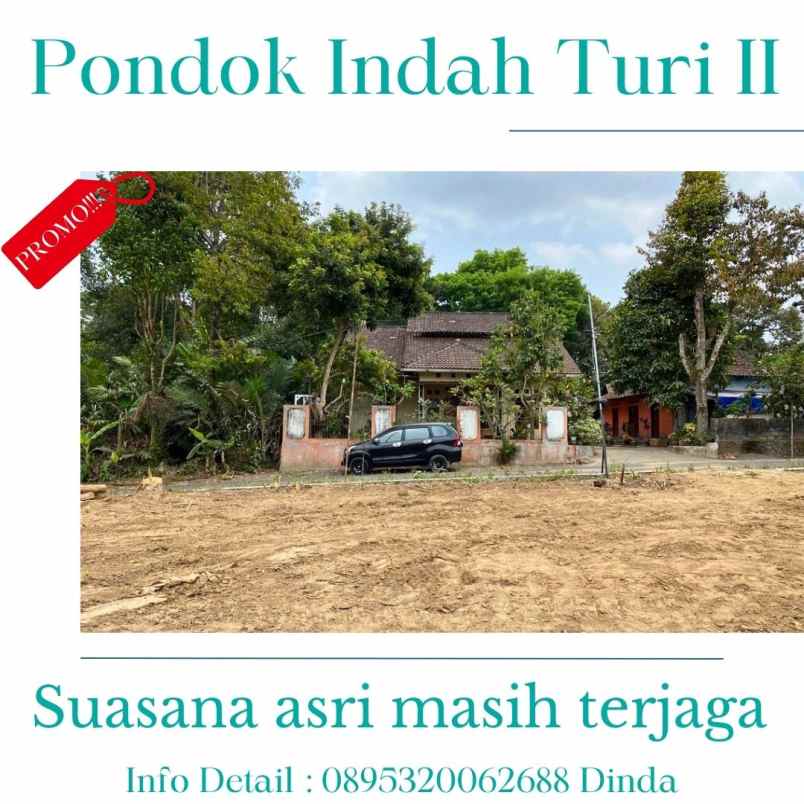 tanah murah di turi 975rb meter dekat klinik swa