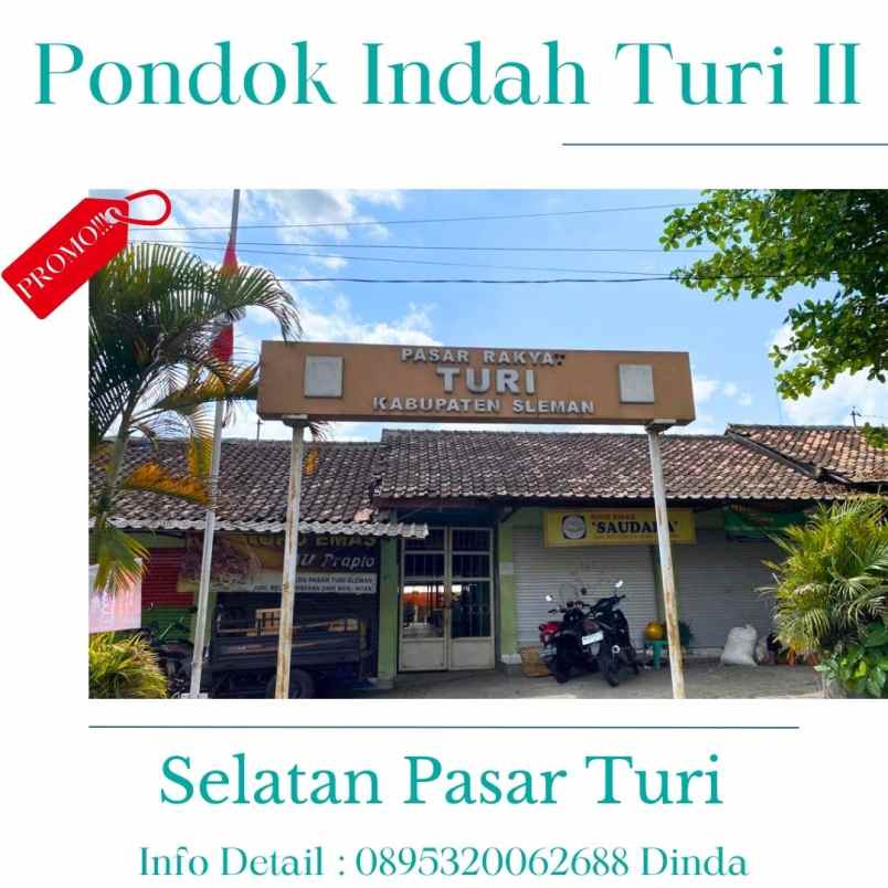 tanah murah di turi 975rb meter dekat klinik swa