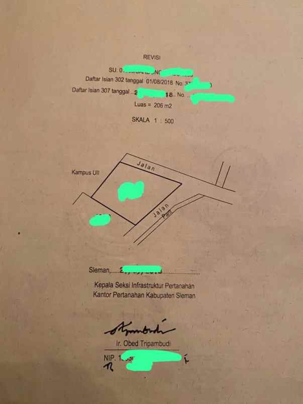 tanah pekarangan di kaliurang km 14 mepet tembok uii