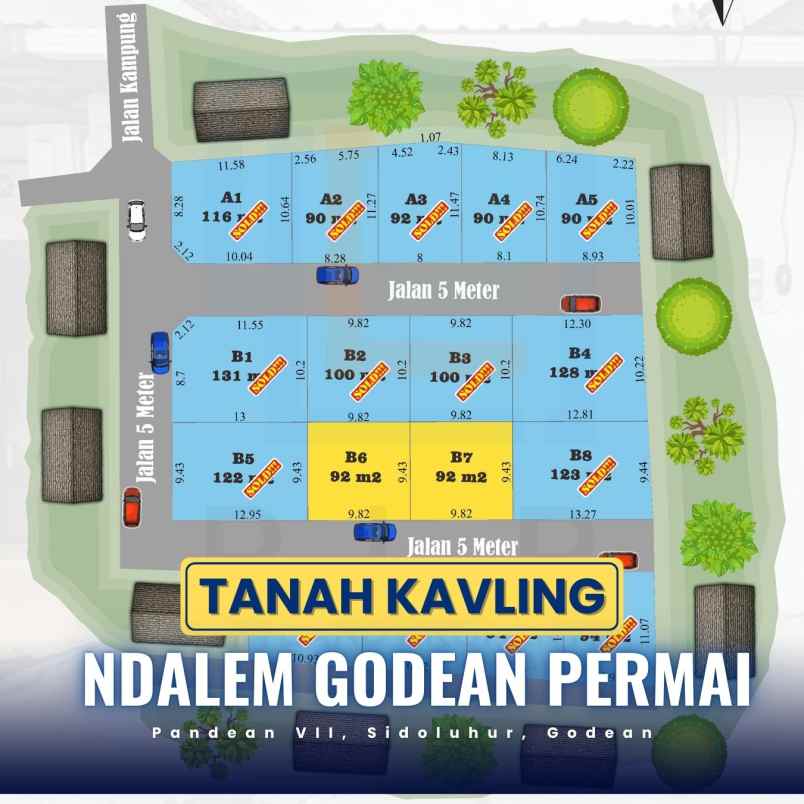 tanah shm pekarangan hanya 600 meter dari spbu godean