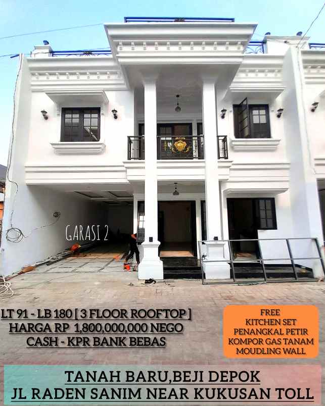 3 lantai rooftop lokasi strategis cash kpr