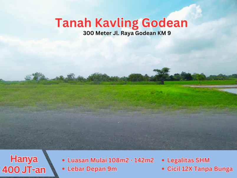 3 menit pasar godean dijual tanah murah sleman