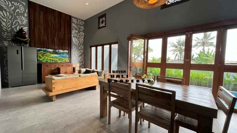 brand new villa view sawah jalan pantai nyanyi