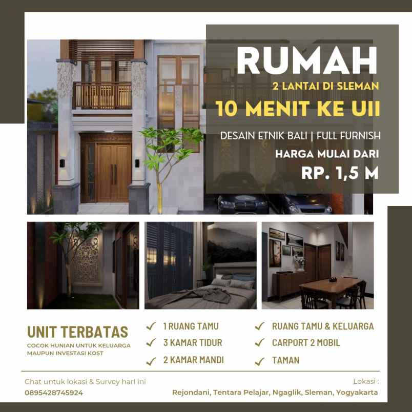 cluster mewah 10 menit ke kampus uii