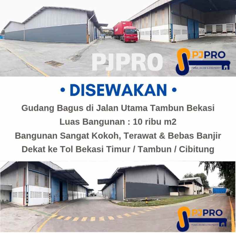 dijual gudang cocok untuk investasi di tambun bekasi