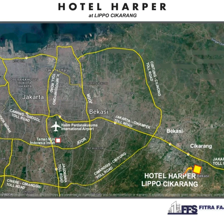 dijual hotel harper cikarang kota