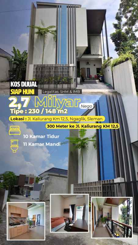 dijual kost 300 meter ke jl kaliurang