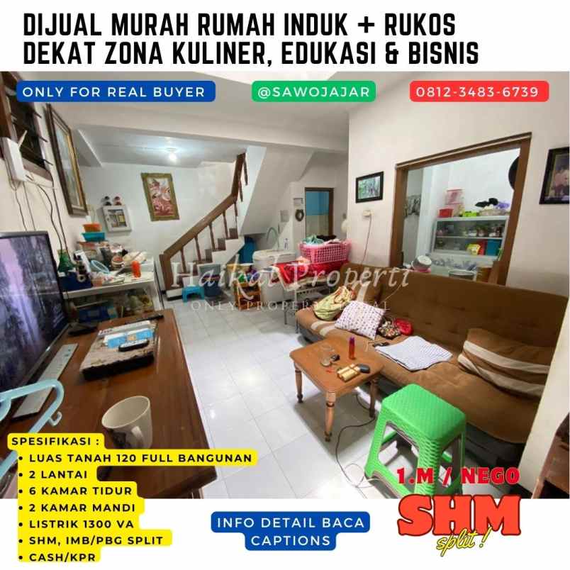 dijual murah rumah di sawojajar bisa untuk bisnis kos