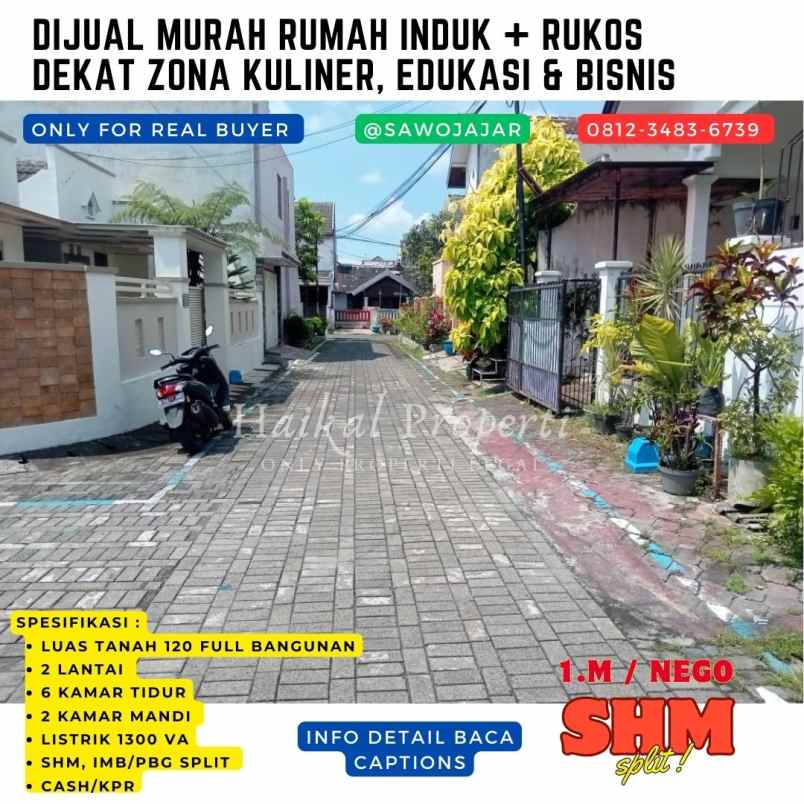 dijual murah rumah di sawojajar bisa untuk bisnis kos