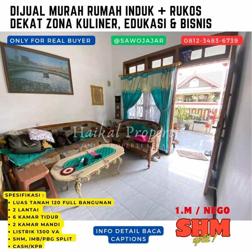 dijual murah rumah di sawojajar bisa untuk bisnis kos