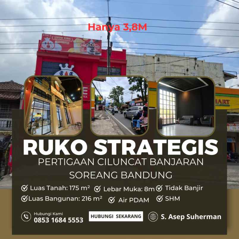 dijual ruko gudang kantor banjaran soreang bandung