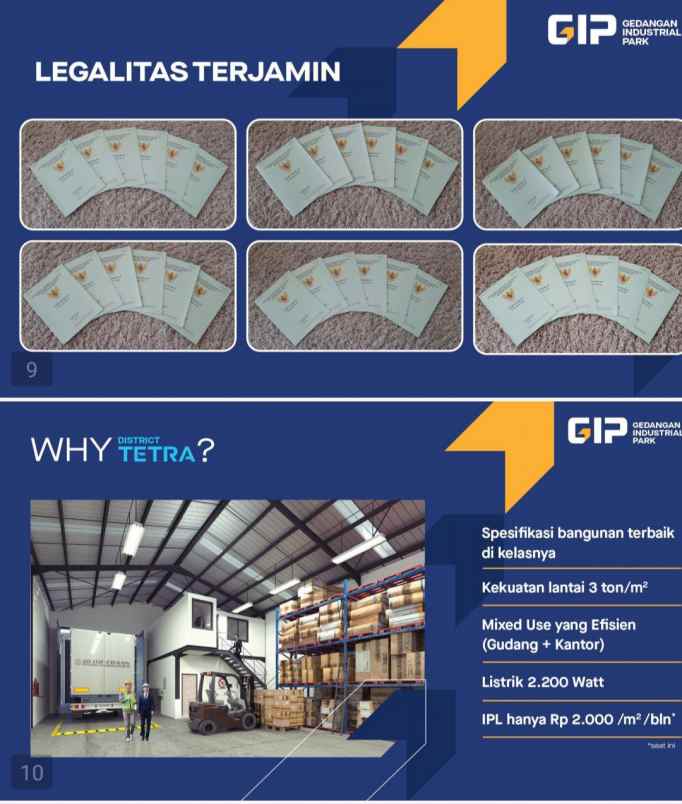 dijual ruko gudang kantor industrial park