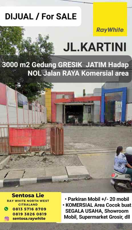 dijual ruko gudang kantor jalan kartini